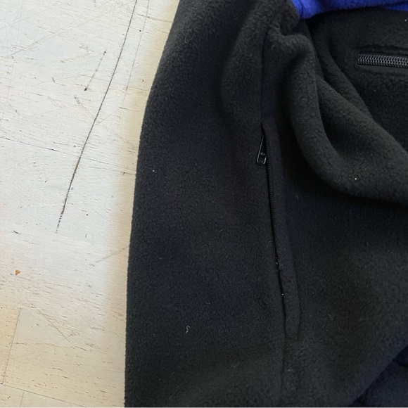 NWT Vintage Gap Fleece Quarter Zip Pullover Blue Black L - Picture 6 of 9